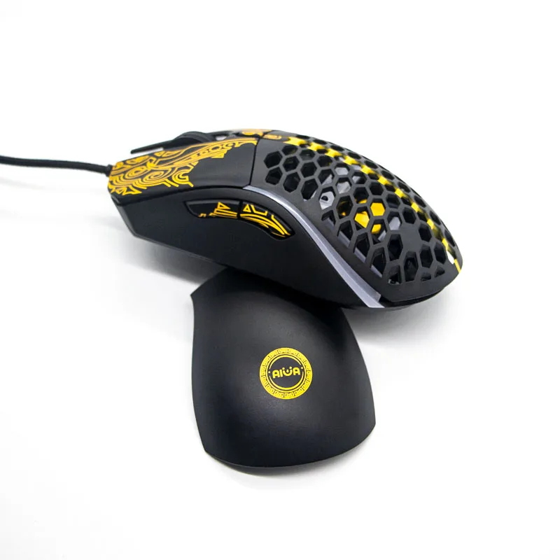 AIWO New E-Sport 6-Speed DPI 1000-12000 Replaceable Honeycomb Lightweight Design Gaming Mouse 6 Button Dropshipping