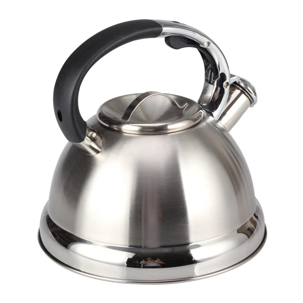 Anti-slip Handle Whistling Kettle for Tea or Coffee 3L Food Grade Stainless Steel Whistling Kettle with Lid