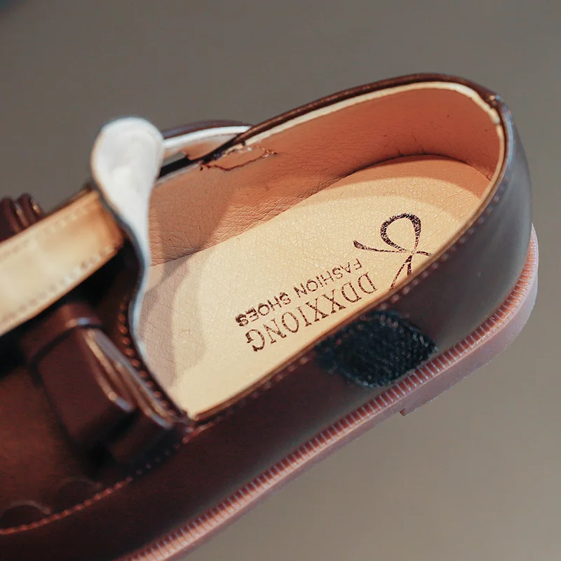 Размер 21-30 горячая распродажа Красивая Черная детская обувь для девочек самая дешевая детская школьная обувь оптом