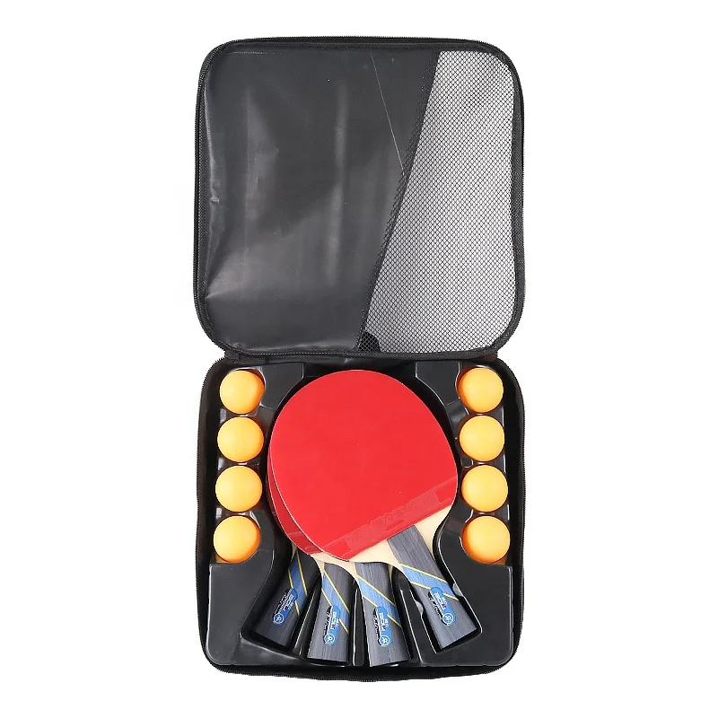 Ракетка для настольного тенниса для пинг-понга, набор из 4 высококачественных ракеток и 8 мячей для настольного тенниса