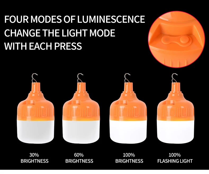 20w 40w 60w 80w indoor house rechargeable portable camping usb charger solar led flash hanging lamp lighting solar light bulbs