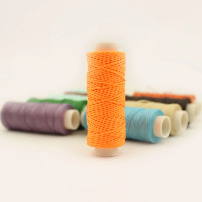 0 8 мм плоская вощеная нить из полиэстера ручной работы для кожи высокопрочная полиэфирная