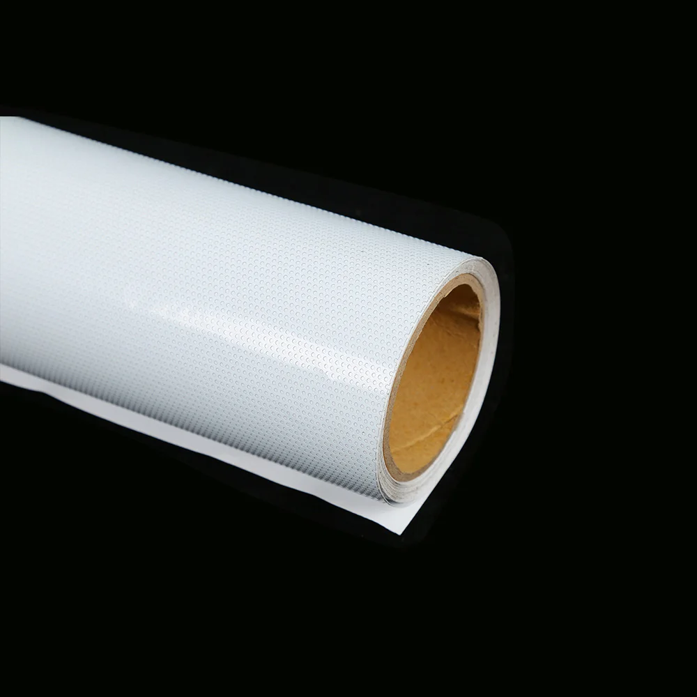 Perforated Vinyl Luminousness 30% Window Film Covering One Way Vision For Printing Solvent Printer