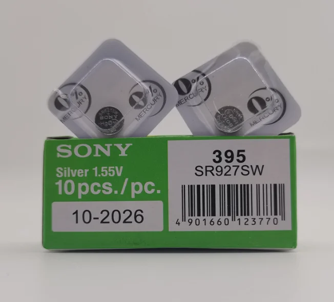 real factory price single pack for Sony SR626SW SR521SW SR621SW SR927SW SR416SW 1.55V Watch Battery 395 364 377 371
