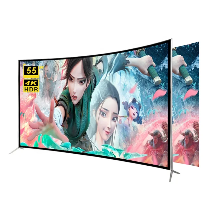 Hot sell best price 4K HD drop-resistant TV 55 inch Android Smart Television customize frame and package