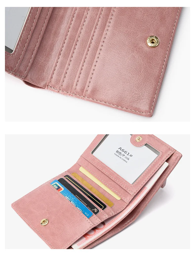 Wholesale Price Wallet Women Korean Version Pu Leather Lady Purse Wallet Card Holder Small Pocket Wallet for Girls