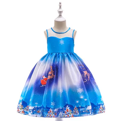 New Christmas Dress For Girls Costume Kids Dresses Princess Children