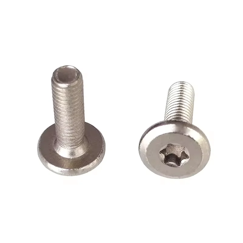 Factory wholesale 304 stainless steel centimeter six-petal plum ultra-thin ultra-low flat crystal round head bolts and screws