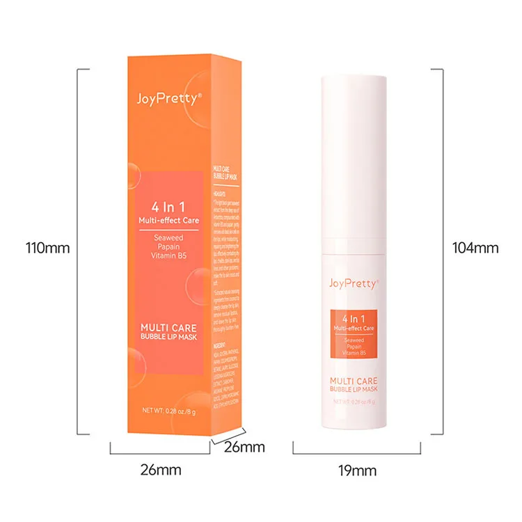 JoyPretty Wholesale Lip Balm Moisturizing Anti-wrinkle Brightening Lip Scrub Multi Care Bubble Lip Musk