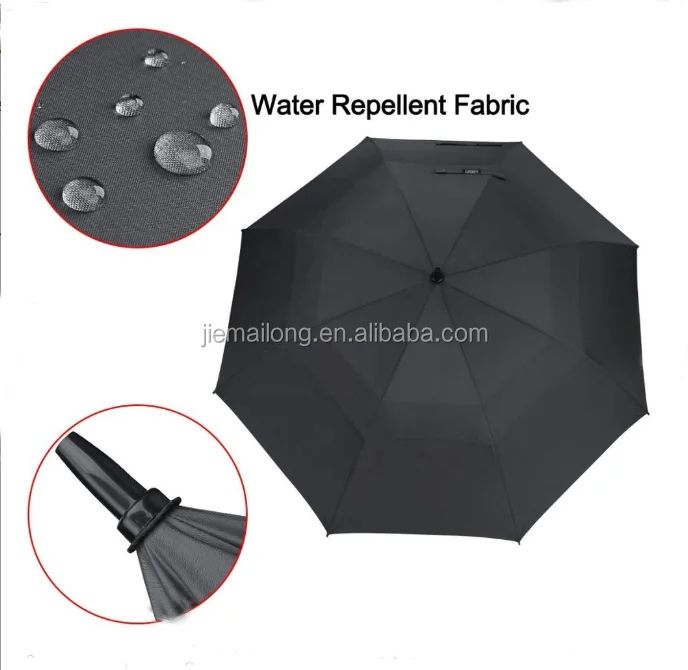 Automatic Open Golf Umbrella Extra Large Oversize Double Canopy Vented Windproof Waterproof Stick Umbrellas