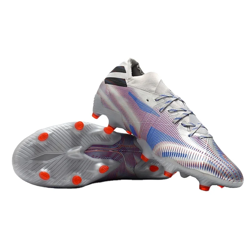 Shoes Men Color White Cheap Sport Shoes Football Boots for Men High Ankle Spikes Soccer Cleats