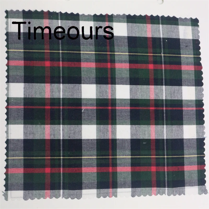 Fashion colorful checkered T/C fabric vintage plaid shirt ins style Egypt cotton cloth making fabric