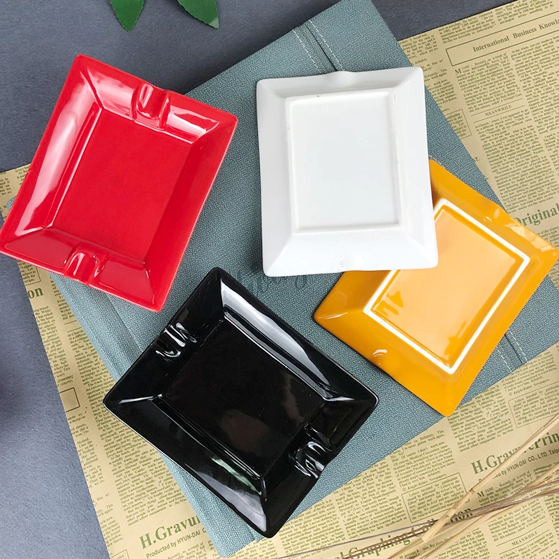 Wholesale Creative Designs Porcelain Shape Custom Cigarett Ashtray in stock ready packing for amazon seller