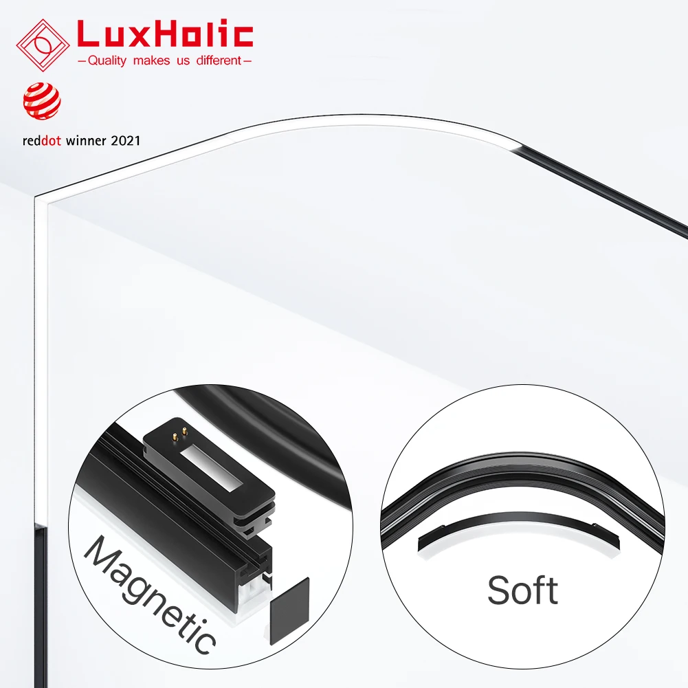  Luxholic 12 Вт 15 25 30 48 В светодиодные трековые магнитные огни 24 в линейные спортивные рельсы Магнитные