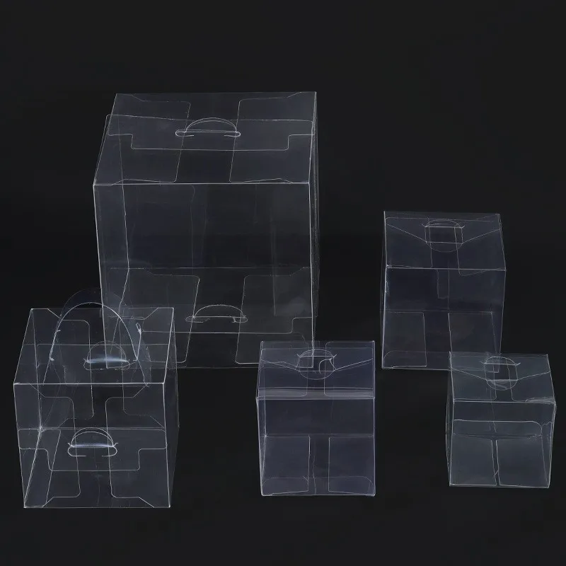 Manufacturers customize acid free acetate clear PVC PET transparent packaging gift plastic folding boxes