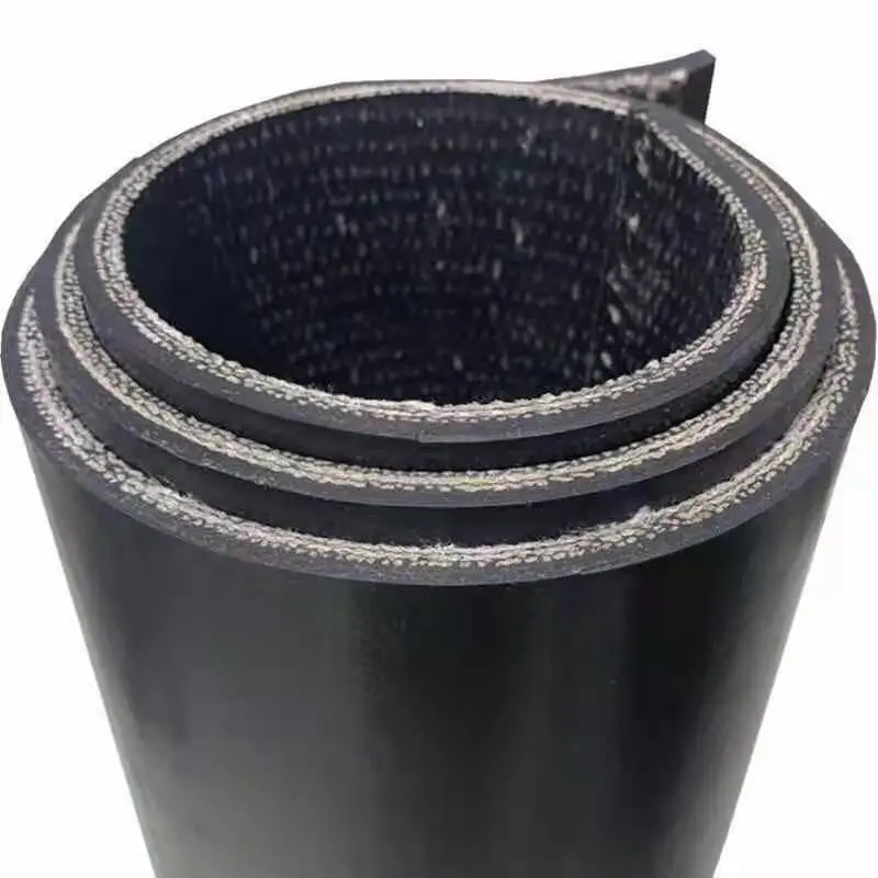 Low price Anti-resistance rubber conveyor belt Single rubber canvas conveyor belt