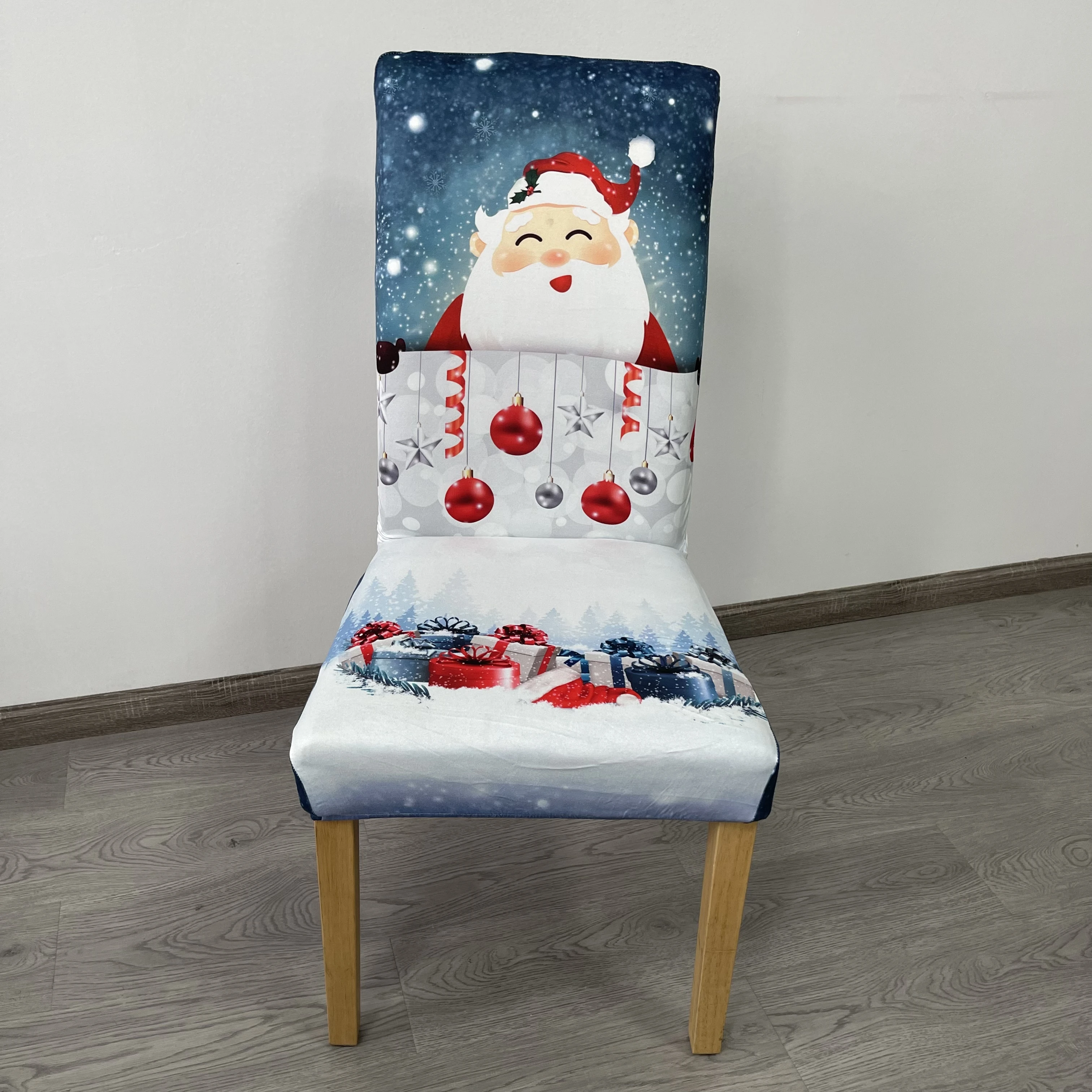 Stretch Chair Covers Printed Stretchable Dining Chair Slipcover Washable Removable for Kitchen, Hotel, Restaurant