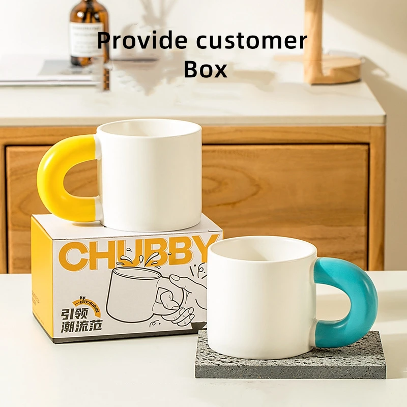 Wholesale 12Oz Porcelain White Customised Custom Logo Printed gift birthday office Christmas logo Ceramic Cup Coffee Mugs
