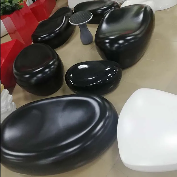 KY487 Cobbles Concave Chairs  Other Outdoor Furniture Garden Stool Courtyard Leisure Decorative Stone Shaped Chair