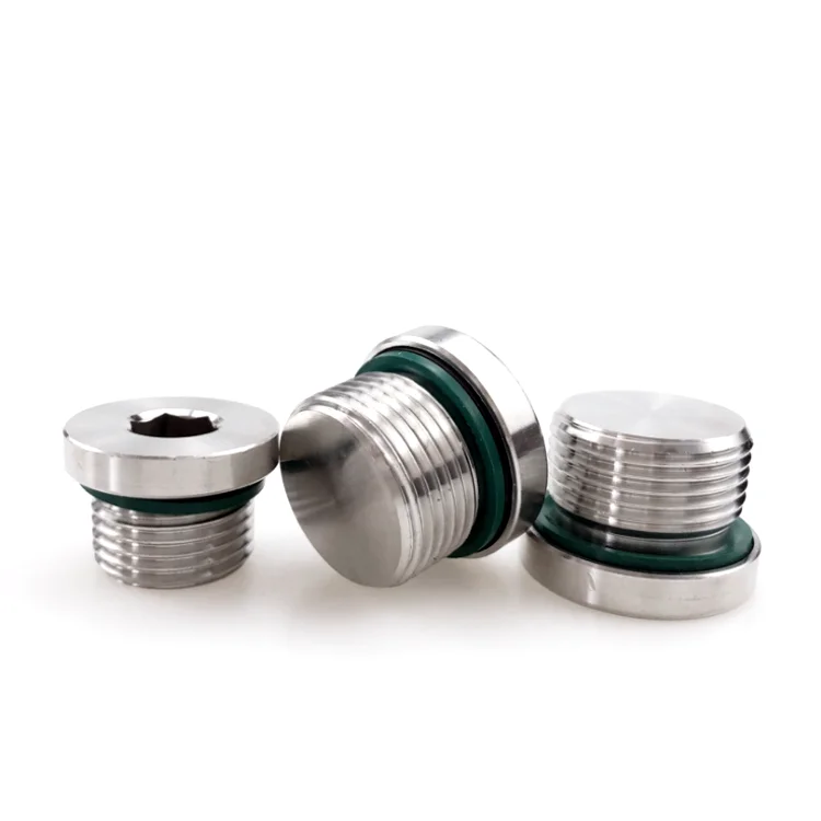 Customized Yufu Carbon Steel Npt Threaded Plug M2 M3 M4 M5 M6 Hex Head Threaded Plug BSP Plug hydraulic parts