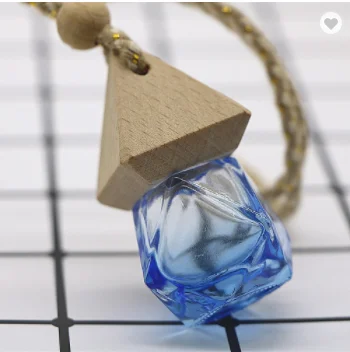 8-10ml Hanging Blue Car Glass Bottle Aroma Diffuser Perfume Air Freshener 1 buyer