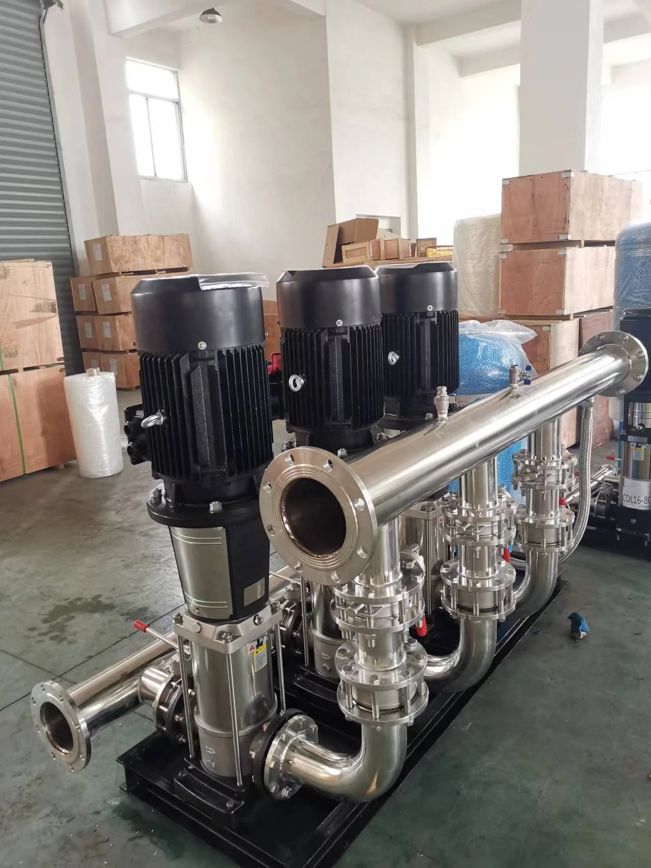 High Pressure Electric/Hydraulic Water Pump Multistage Booster with Pressure Switch for Water Supply 0.37kW-37kW Power Output