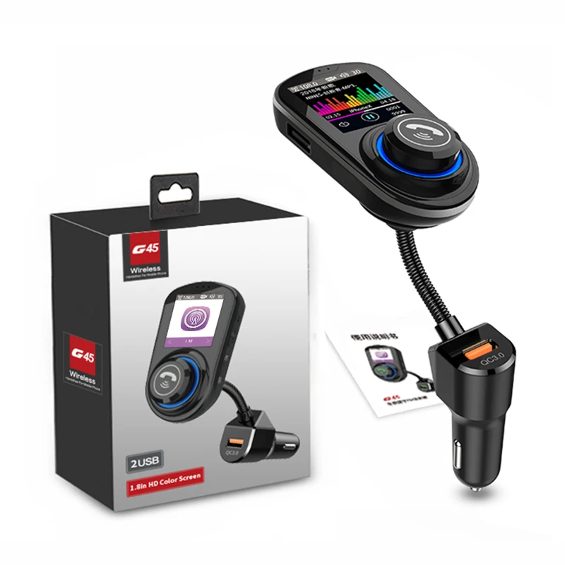 FM-трансмиттер BT автомобильный комплект громкой связи Автомобильный MP3-плеер Поддержка воспроизведения песен в папке TF-карты U-диск