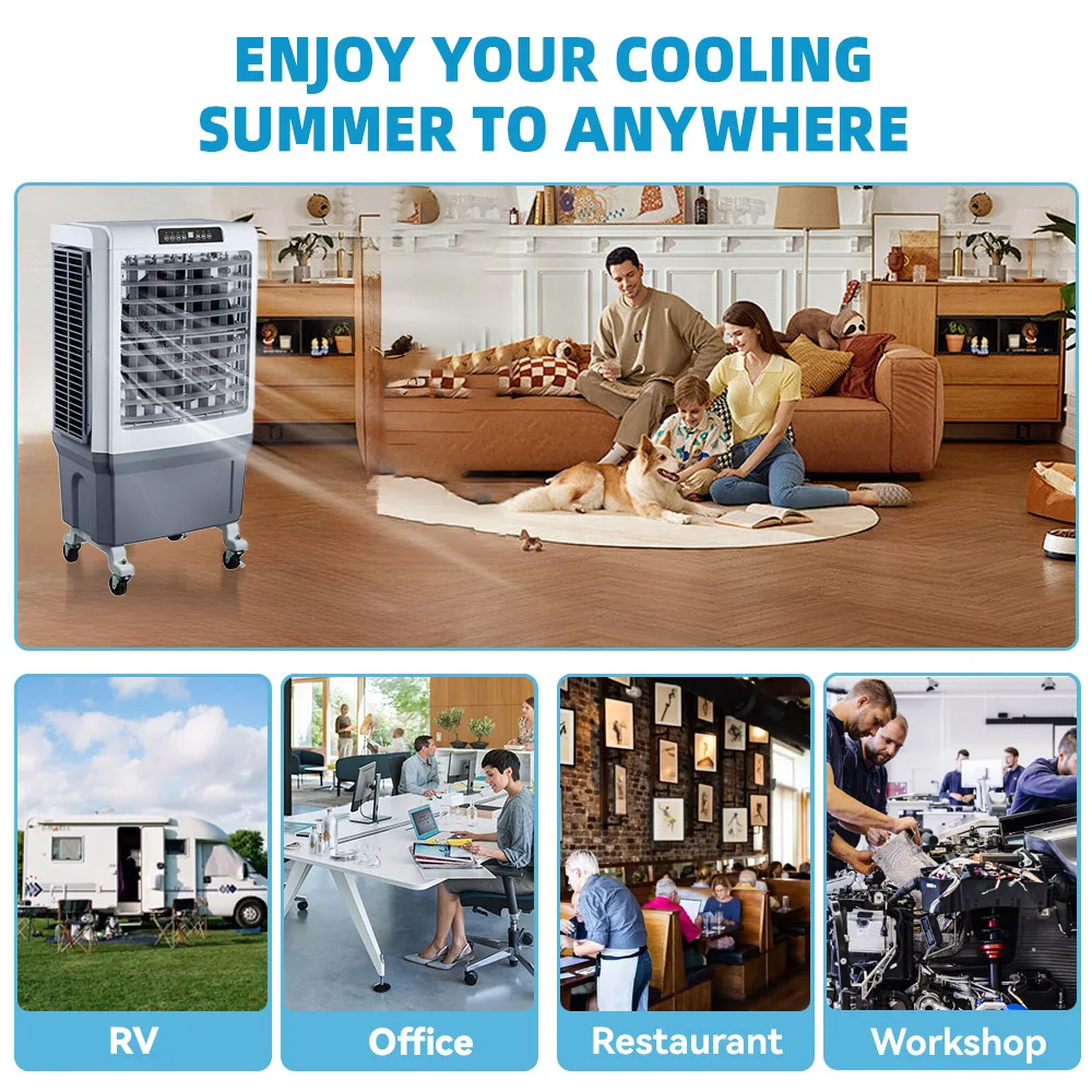 best-selling portable evaporative aircooler low cost portable desert air cooler remote air cpling fan