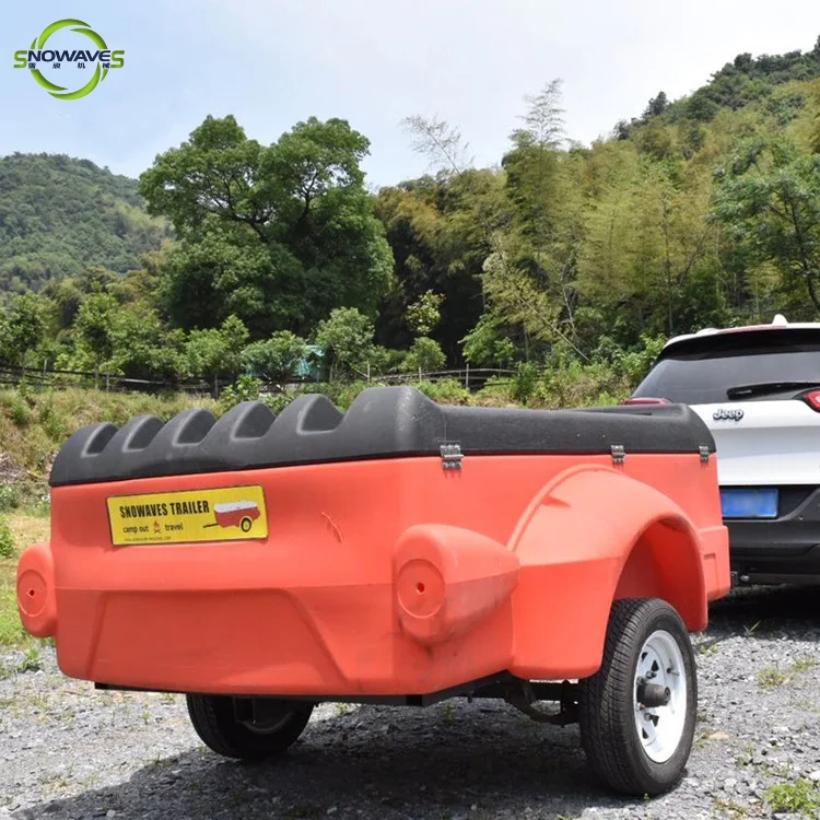 2024 Pop up tent Travel Trailer Camper Pull Behind Motorcycle Trailers off road camping trailer with bicycle carrier