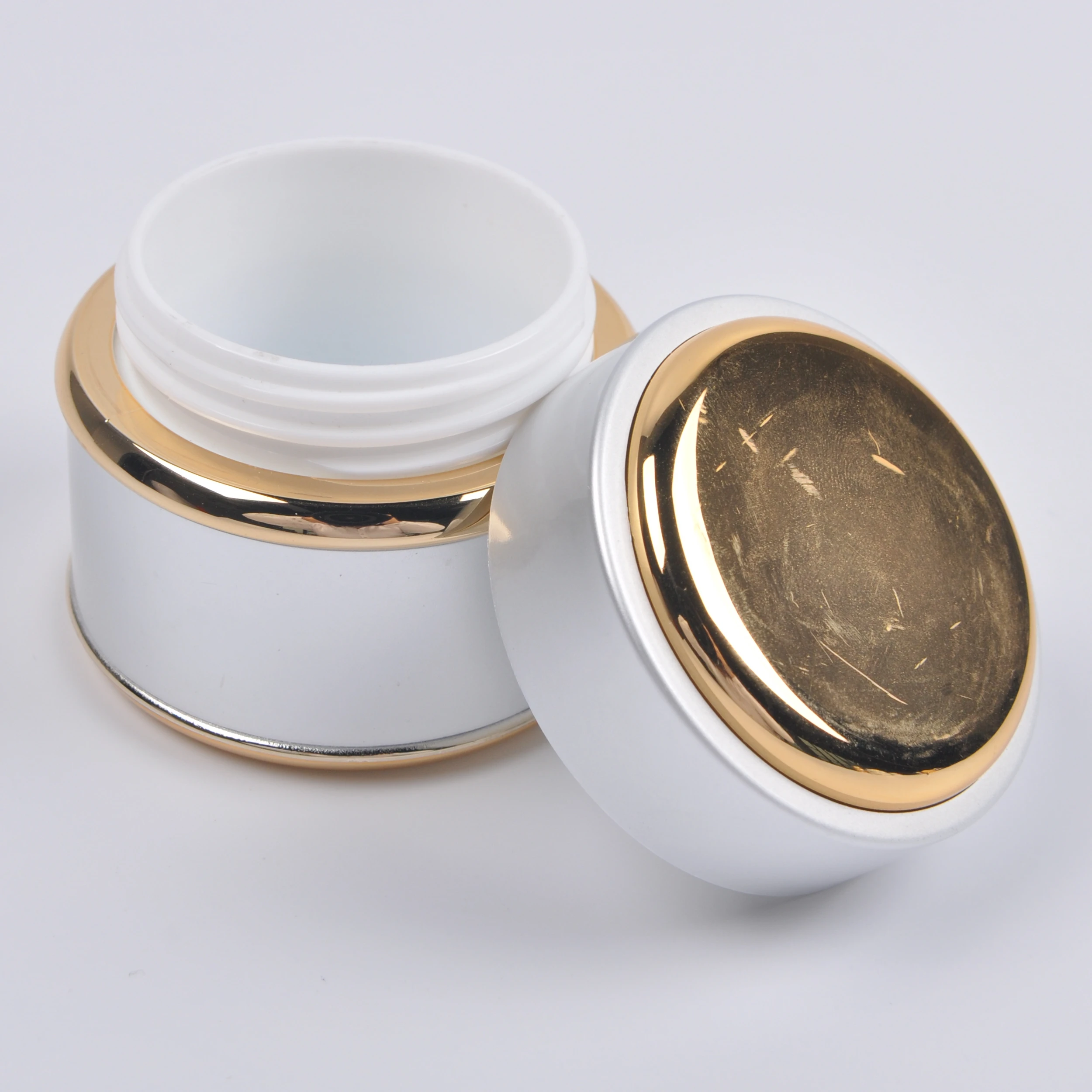 customized gold color cosmetic aluminum glass cream jar lids for sale