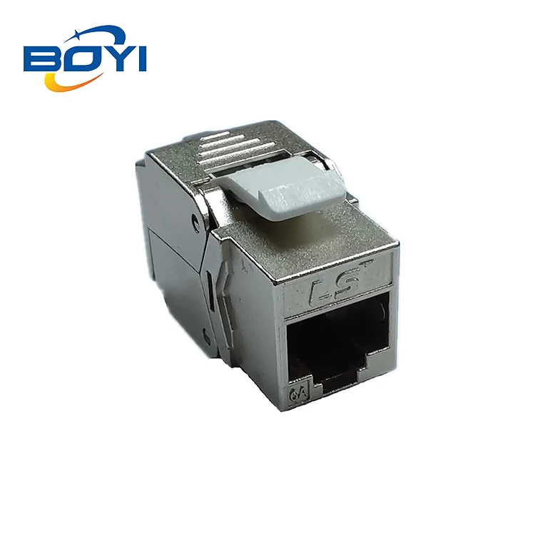 
Cat7 Toolless Wall Outlet Ethernet Modular Rj45 Zinc Alloy Jack Meta Keystone 