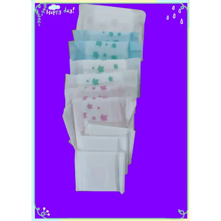 Disposable Blue Core Negative Ion Pearl Cotton Night Time Simple Zero Leakage Sanitary Napkin Low Moq Daily Use Pad For Kid
