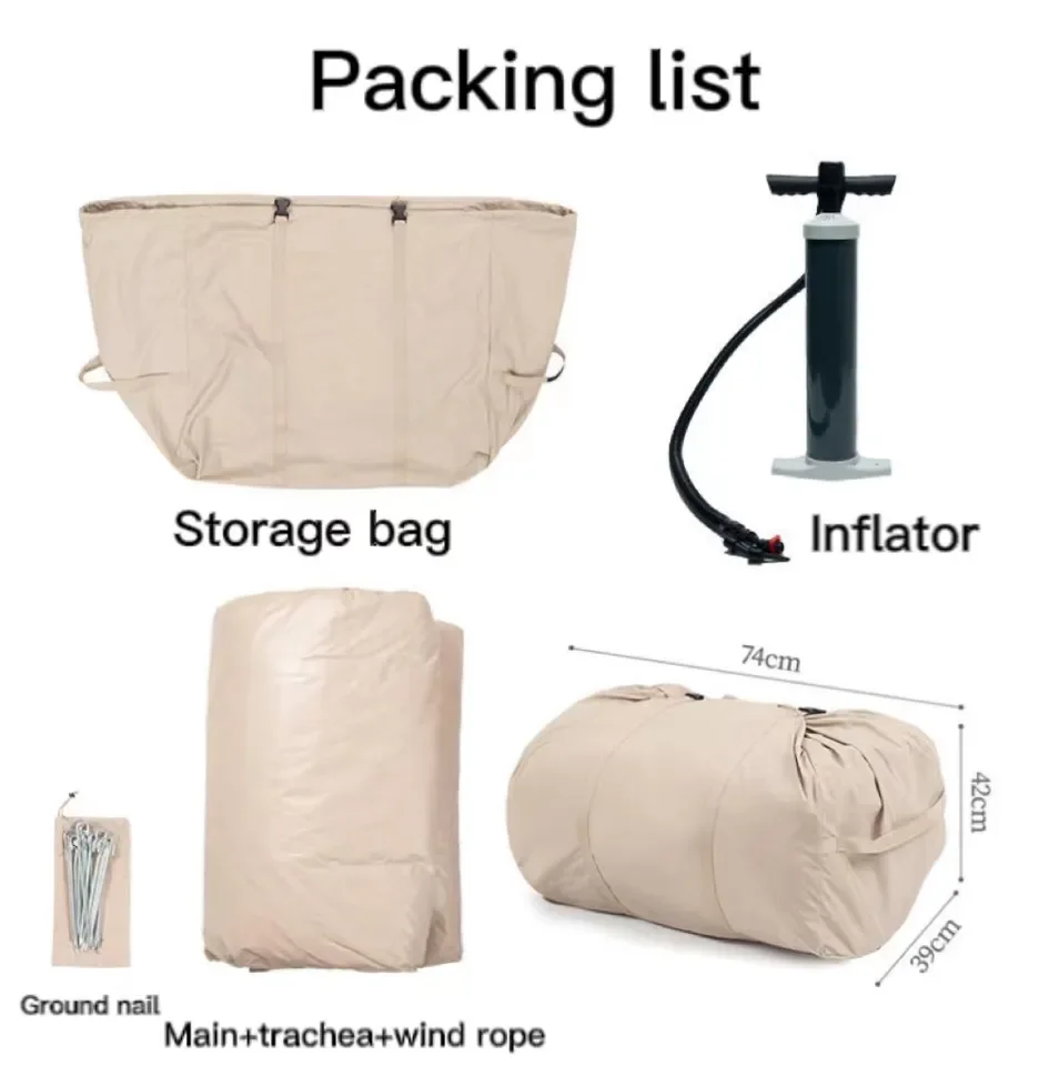 wholesale Inflatable Camping Tent With Pump Luxury Cabin Tent With Mesh Window And Doors