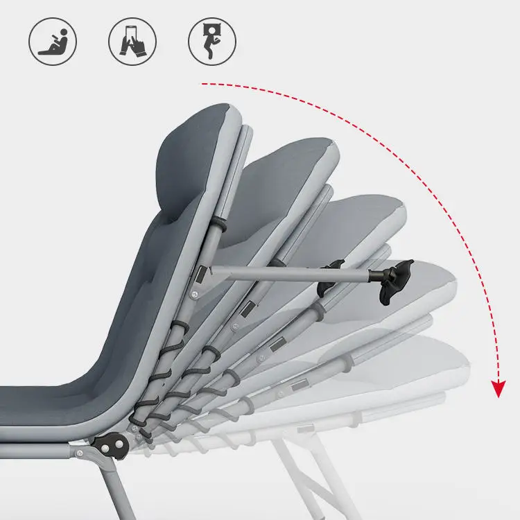 DrunkenXp Adjustable Outdoor Travel Garden Camping Cot Single Luxury Folding Bed Multifunctional Folding Sofa Bed