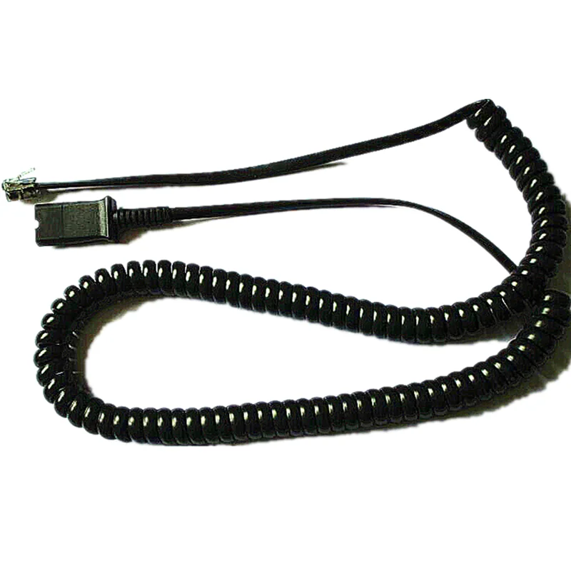 
4-pin plug and connector TPU flexible Coiled phone cord with spiral cable telephone cords 