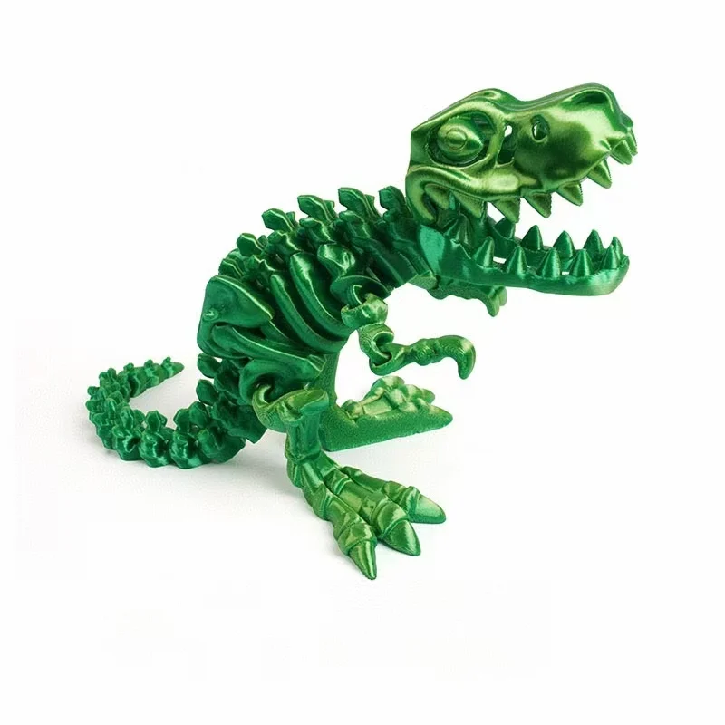 3D Printed T-Rex Dinosaur Skeleton Dragon Transformation Model for Desk Decoration and Gift Craft