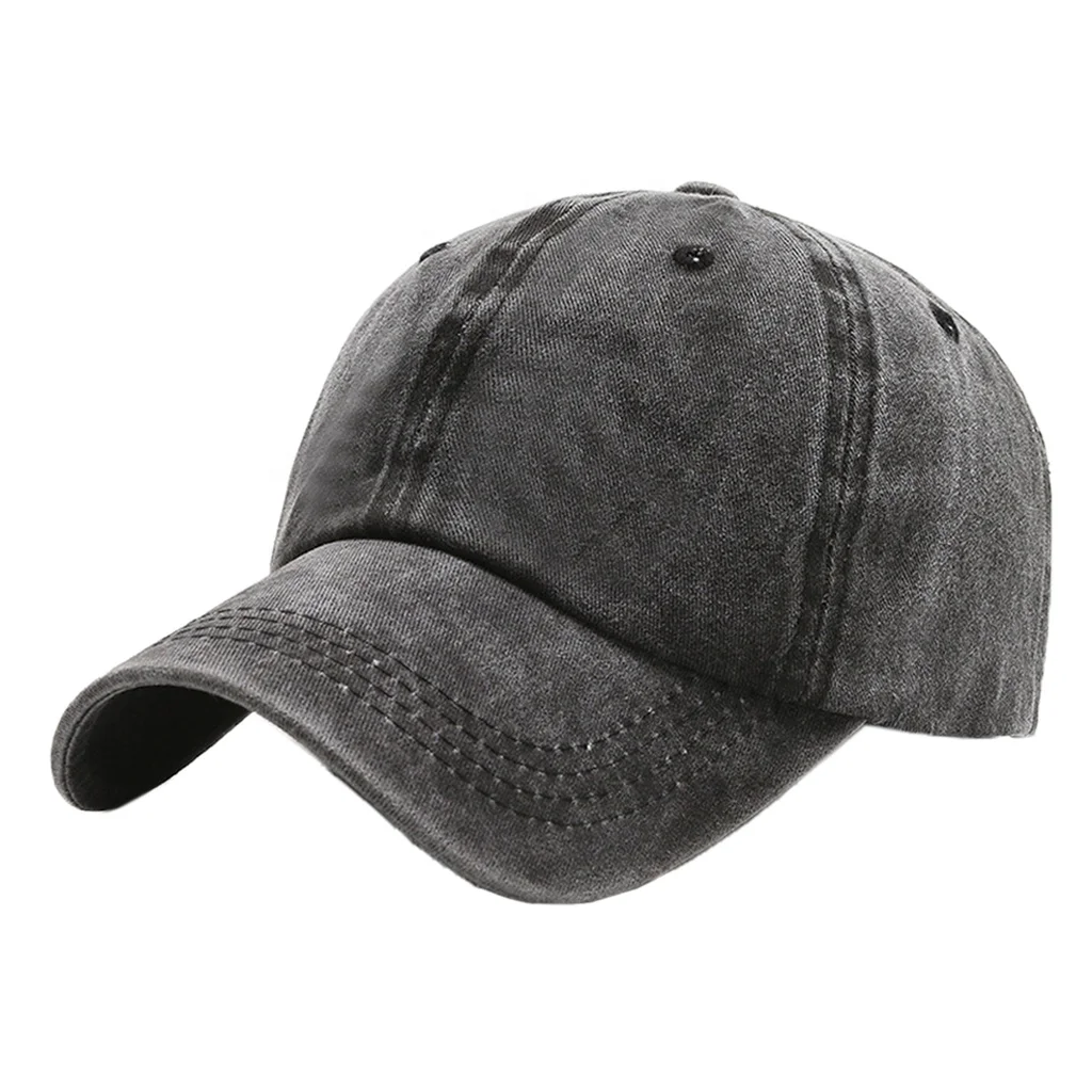 Wholesale Cheap Multicolor Blank Custom Logo 6 Panel Cotton Washed Running Sports Baseball Caps