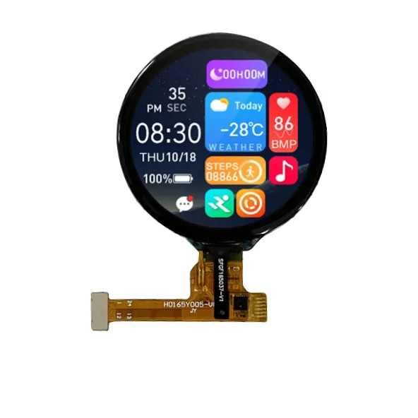 Use for Smart Watch screen 1.65 inch 400x400 touch panel QSPI interface 1.65' tft display module round lcd screen