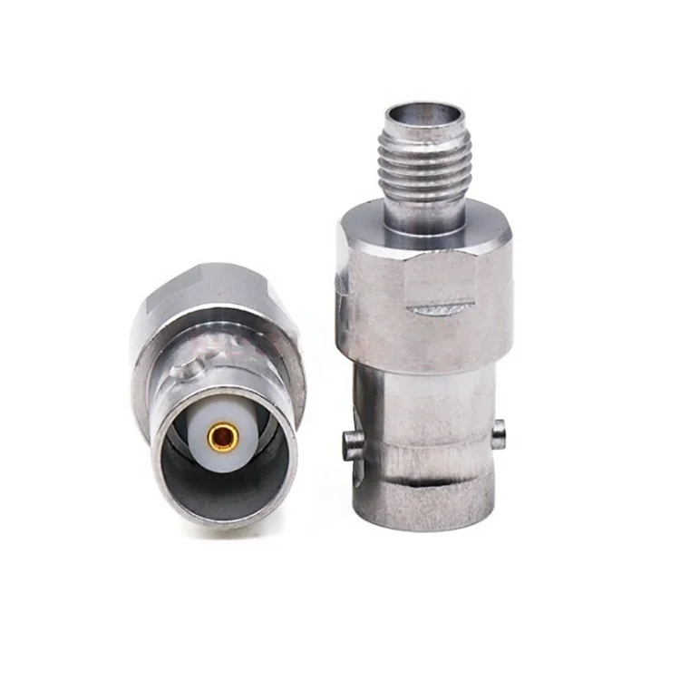 RF adapter stainless steel  BNC female to SMA female connector adaptor