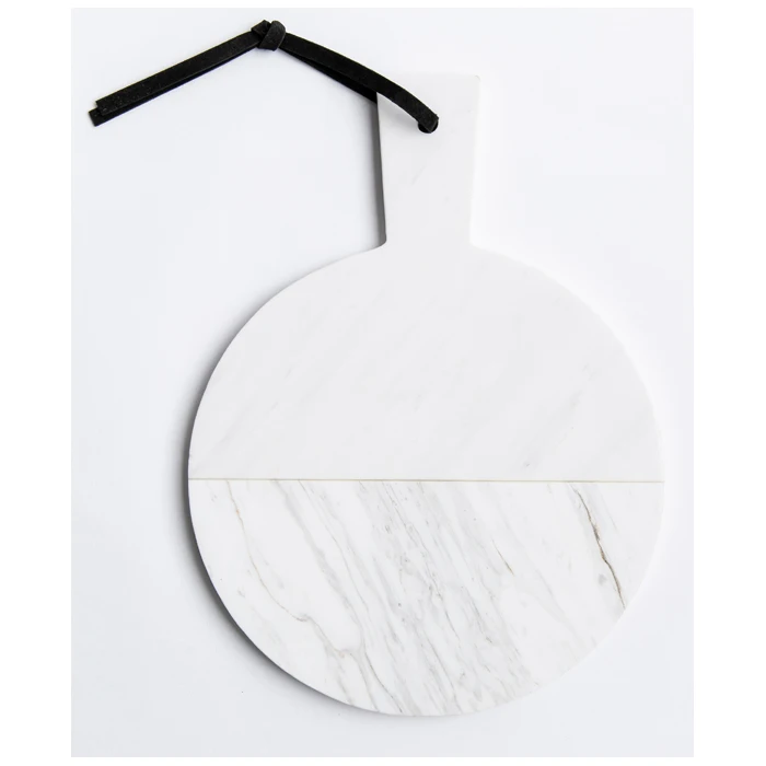 
Natural marble cheese board stone plates white marble 