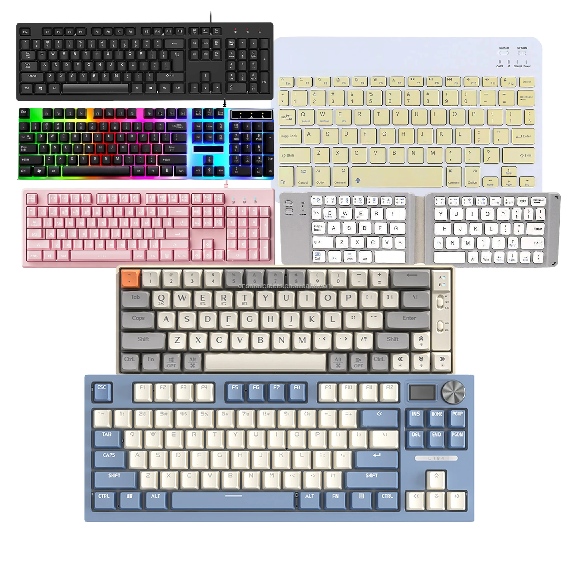 Custom promotional corporate business gifts items rgb mouse wireless teclado y mouse gaming keyboard and mouse pads combos sets