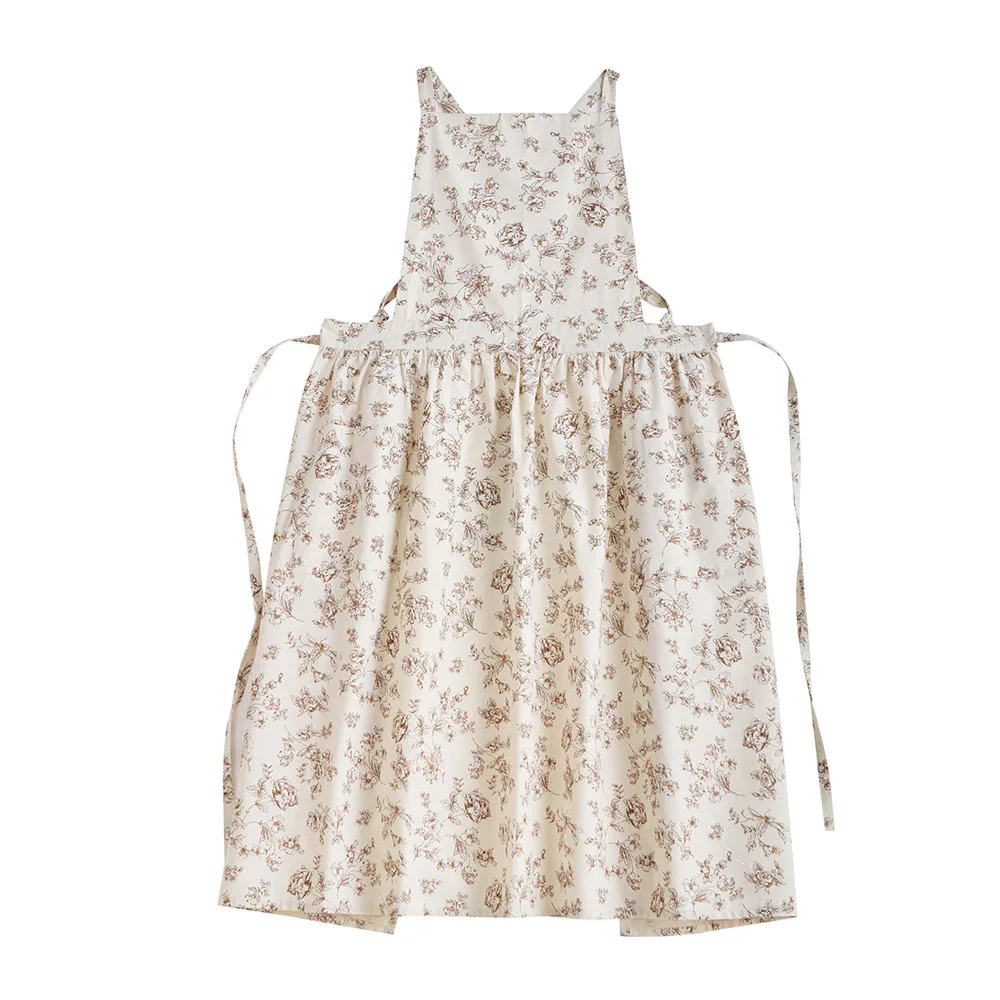 Wholesale Good Quality Korean Cotton kitchen Cooking Maxi skirt Gorgeous Waterproof Sleeveless Apron