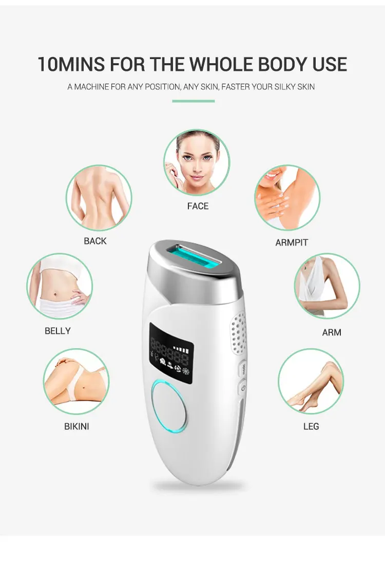 Long Lasting IPL Permanently Painless Skin Sensor&SHR Mode Ice Cooling IPL Hair Removal For Women And Men