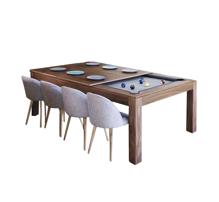 Factory direct sell multi functional pool table with dining top and ping pong for sale