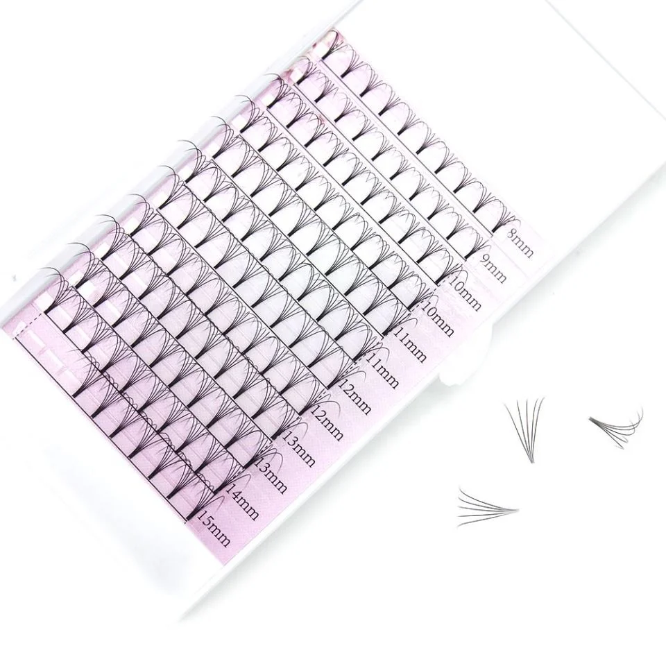 Wholesale Diy Lash Extensions Small Cluster Natural False Mink Eyelashes Wispy Fluffy Grafting Heat Bonded Premade Fans