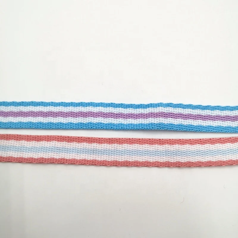 Factory supply custom stripe polyester 25mm polyester printed webbing
