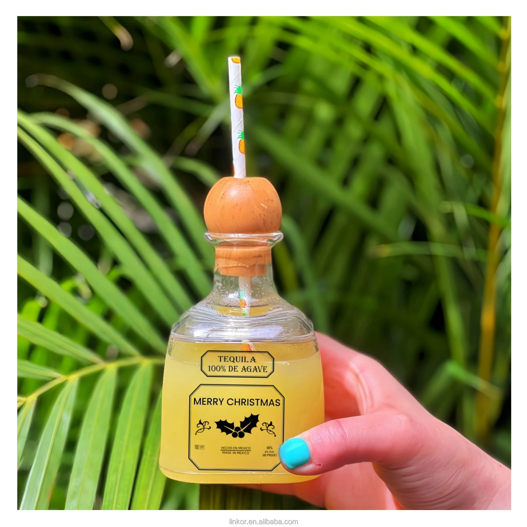 Tequila Plastic Bottle Cocktail Drinking Cup 375ml Large Plastic Patron Bottles