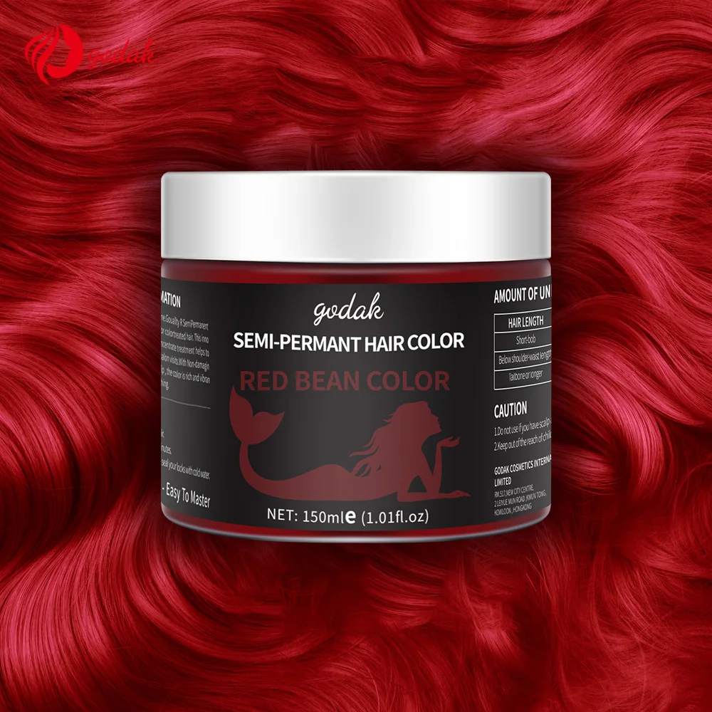 10 Colors Temporary Hair Color Cream Easy Coloring Semi Permanent Hair Dye Private Label Hair Color