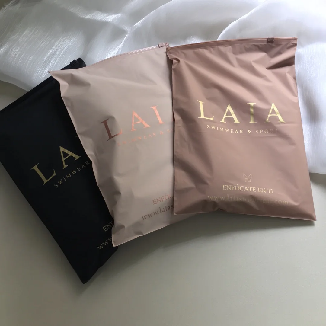 Custom Logo Biodegradable Plastic Bag Packaging Customized Printed tshirt clothes packaging slider ziplock garment bags