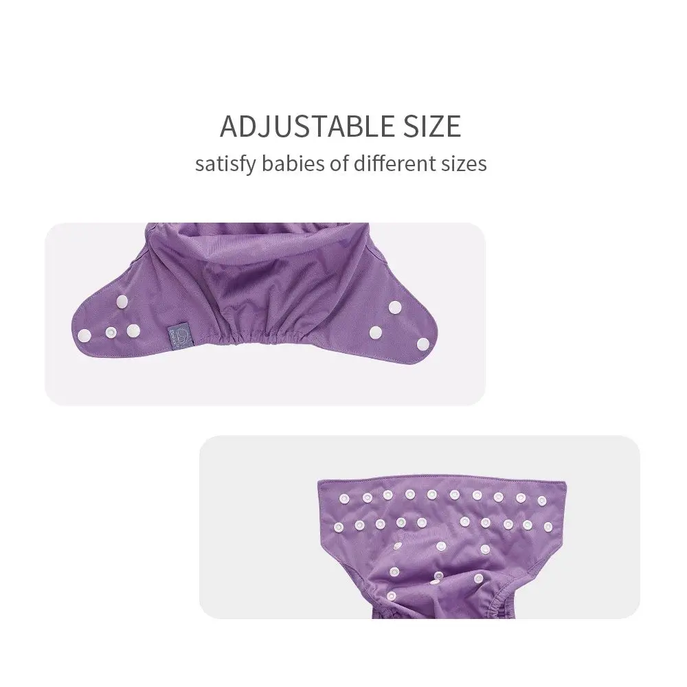Happy flute bamboo Baby Diapers 1 Pack One Size Adjustable Washable Reusable Diaper Cover for Baby Girls and Boys